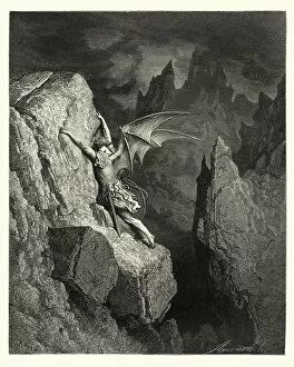 Images Dated 28th February 2017: Miltons Paradise Lost - Gustave Dore pursues his way