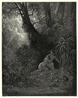 Miltons Paradise Lost - hid themselves amoung, The thickest trees