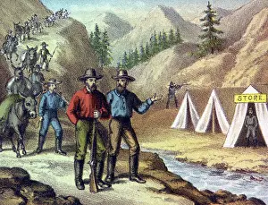 Camp Prints: Miners arrive at a tent city