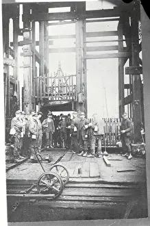 Elevator Prints: Miners Going Down a Shaft