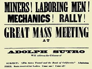 Labor Prints: Miners! Laboring Men! Mechanics! Rally!
