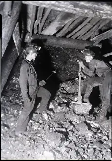 Difficult Prints: Miners Loosening Rocks W/Picks