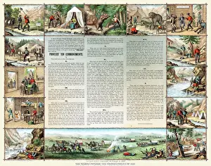 Guide Prints: The Miners Pioneer Ten Commandments of 1849