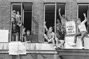 Coal Prints: Miners Show V-Sign and Occupy Building