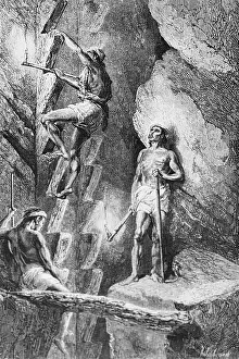 Mining Scene with Lamp for Excavating