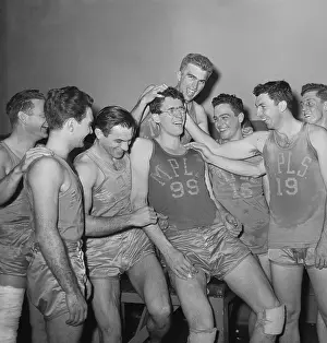 Minneapolis Lakers Basketball Team Posing Together