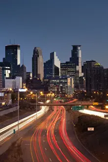 Minnesota Prints: Minneapolis, Minnesota, City View