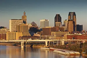 Minnesota Prints: Minneapolis, St. Paul, Minnesota, City View