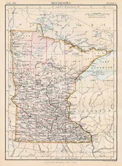 Images Dated 24th August 2017: Minnesota map 1883