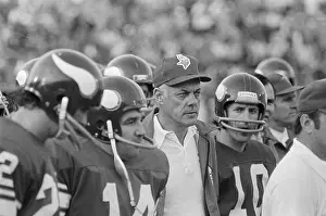 Minnesota Vikings Coach Bud Grant During Super Bowl
