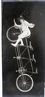 Stunt Prints: Minnie Kaufman Performing Tricks