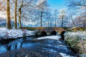 The Minnowburn Bride and River, Lagan Valley Regional Park, Belfast Northern Ireland