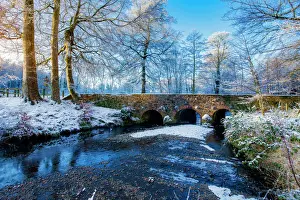 The Minnowburn Bride and River, Lagan Valley Regional Park, Belfast Northern Ireland