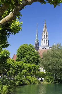 Images Dated 1st July 2013: Minster of Our Lady with Lake Constance in the front, Konstanz, Baden-Wuerttemberg, Germany