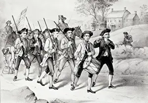 Flute Prints: Minute Men on The March Print