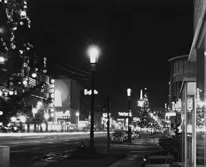 Prints of Christmas trees lining Wilshire Boulevard in the Miracle Mile district of Los Angeles, California, circa 1955. (Photo by American Stock Archive/Archive Photos/Getty Images) Celebrate the Season: A Curated Collection of Christmas Art: Miracle Mile
