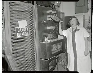 Miriam Levin Standing Near Radioactive Equipment