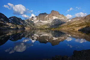 Ansel Adams Wilderness Landscapes Gallery: Mirror-like reflections of mighty peaks in an alpine lake