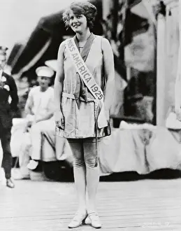 Miss America of 1925 Posing in Bathing Suit