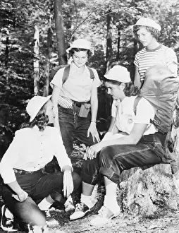 Miss America And Girl Scouts, Camping