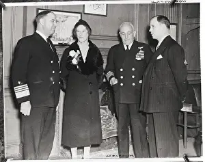 Miss Arnott Meets With Us Naval Officers
