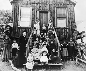 Teacher Prints: Miss Blanche Lamont At School W/Kids