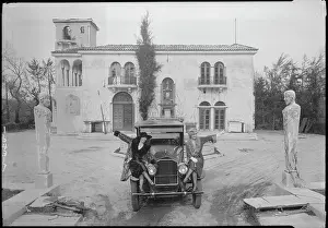 Arms Outstretched Prints: Miss DuPont and Woman on the Set of Foolish Wives