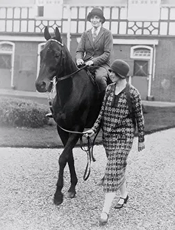 Miss Eileen Joel Riding a Horse