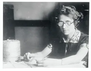 Miss Ella Paterson Working on Twine
