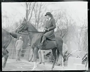 Miss Florence Loew on Horseback