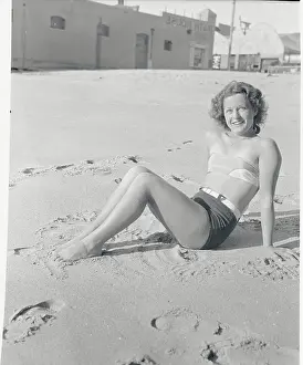 Miss Hermosa Beach Sunbathing for a Tan