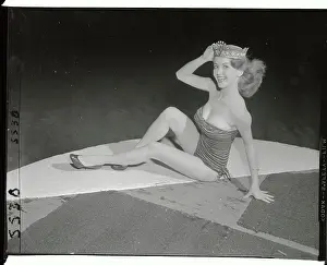 Miss New York State Wearing Swimsuit and Crown