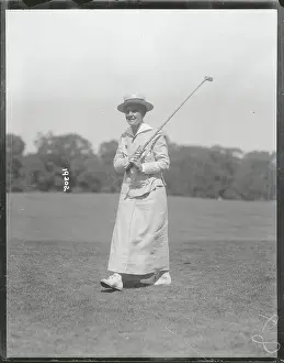 Glen Cove Prints: Miss Rosenthal Playing Golf