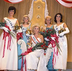 Miss USA Posing with Her Court