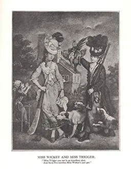 B And W Prints: Miss Wicket and MissTrigger, c1778 (1912)