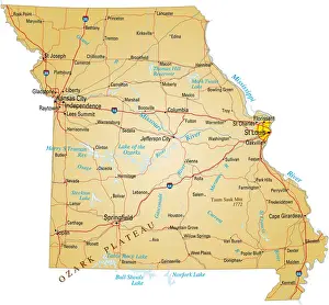 Missouri map design with white background