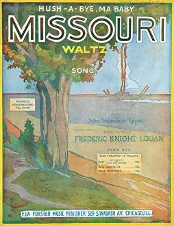 Sheet Music Prints: Missouri Waltz Song Sheet Music Cover