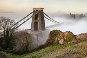 Clifton Suspension Bridge Collection: Misty Morning at Clifton