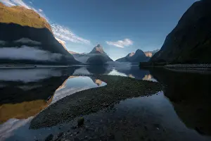 Fjord Prints: Mitre Peak, Milford Sound, Fiordland National Park, South Island, New Zealand