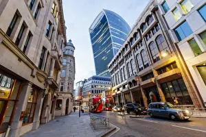 Financial District Prints: Mix of old and new architecture in the financial district of London, The United kingdom