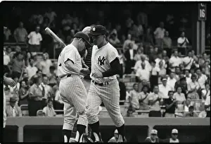 M.Mantle Greets R.Maris At Home Plate
