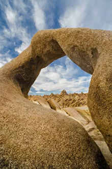 Images Dated 24th November 2011: Mobius Arch with clouds, Alabama Hills Recreation Area, California, USA
