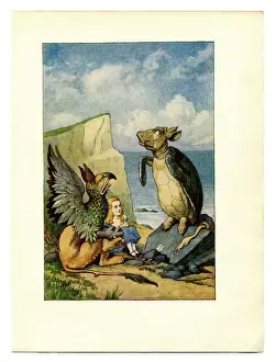 The Mock Turtle illustration, (Alices Adventures in Wonderland)