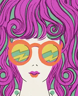 Mod Girl with Sunglasses