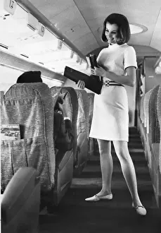 Model Demonstrating Stewardess Uniform