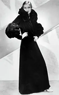 Velvet Prints: Model in Evening Wear Wrap