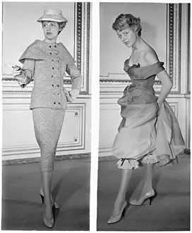 Model Holding up Her Dress to Reveal Petticoat