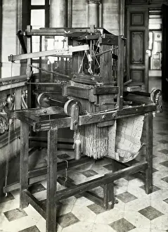 Original Prints: Model Of Loom; Using Punchcards
