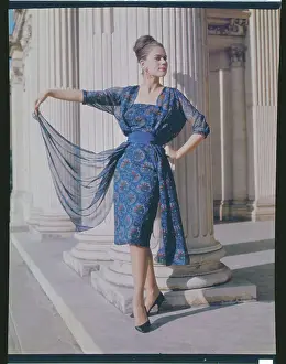 Model Posing in Cocktail Dress