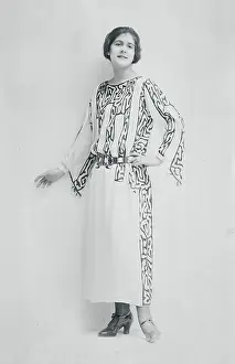 Model Posing in Fashionable Dress